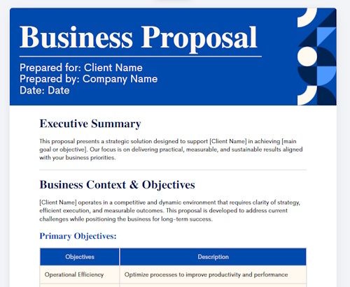 Business Proposal